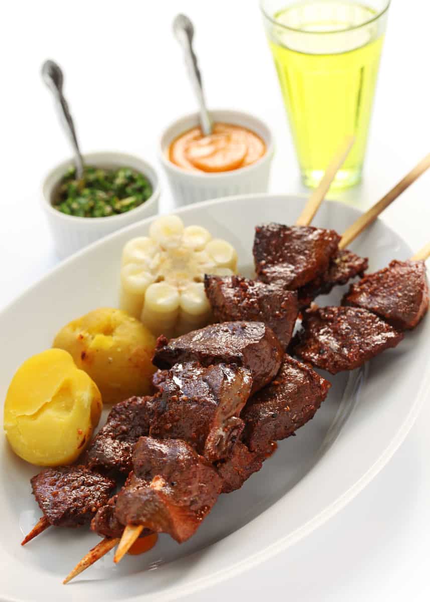 Anticuchos peruvian kebabs